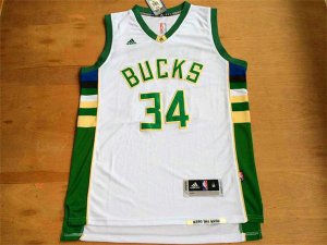 Maillot De Basket Milwaukee Bucks Giannis Antetokounmpo 34 Tissus Sportif Fans Edition Blanc